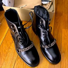 Authentic Burberry Boots Worn Once Size 38 Burberry Chelsea Boots, Burberry Booties, Burberry Short Boots, Luxury Leather Mid-calf Boots With Buckle Closure, Luxury Ankle-high Combat Boots With Leather Sole, Burberry Boots, Burberry Shoes, Combat Boots, Bootie Boots