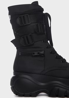 Poster Grl Buckled Platform Pocket Combat Boots – Dolls Kill Hype Sneakers, Combat Clothes, Hard Summer, Combat Boots Black, Platform Combat Boots, Tactical Wear, Shop Poster, Techwear Fashion, Tactical Gear Loadout