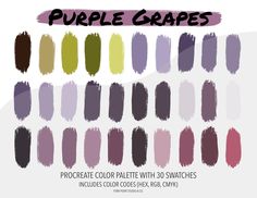 the color chart for purple grapes