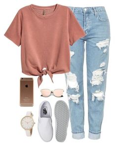 Cute comfy casual look. Perfect for around town! #shopthelook #SpringStyle #WeekendLook #SummerStyle #ShopStyle Converse Outfit, Cute Outfits For School, Outfit Jeans, Womens Fashion Edgy, Outfit Trends, Tween Outfits, Teenager Outfits, Outfits Casual, Look Casual