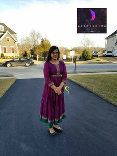 Narayanpet Dresses, Kurta Ideas, Cotton Anarkali Dress, Neck Models, Pattu Dress, New Dress Collection, Anarkali Designs, Anarkali Frock, Simple Kurta