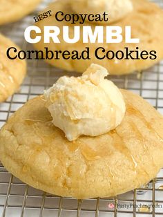 the best copycat crumbl cornbread cookies recipe is made with only 3 ingredients