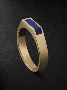 VARON describes its pieces as contemporary yet classic and this 'Gil' ring is a perfect example. It's crafted from gold in a chunky shape and inlaid with lapis lazuli. Lapis Lazuli Ring, Ring For Men, Mr Porter, Lapis Lazuli, Porter, Rings For Men, Jewelry Rings, Fine Jewelry, For Men