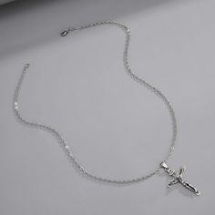 DescriptionStainless Steel Retro Cross Pendant NecklaceSpecificationChain size: 23"Charm pendant: 2.1" Weight: 0.5 oz/pcsMaterial: Stainless SteelChain Color:silverStyle: Hip HopOccasion: Birthdays gift. Graduation gift. Christmas gift. Valentines gift. Halloween gift. Mother's Day gift. Wedding gift and the other occasionsProduct FeaturesBe part of the latest fashion trend with this handcrafted custom stainless steel necklace. it is the perfect accessory to any outfit. smart or casual. It also serves as a fantastic gift for someone special.The special design will make you look unique.combine vintage with current trend elements.integrate punk and hiphop culture in a more rebellious way.This beautiful and stylish cross pendant necklace is ideal for you to wear on any occasions making you mo Valentine's Day Silver Charm Necklace With Chain, Valentine's Day Silver Charm Necklace, Valentine's Day Silver Charm Necklace With Adjustable Chain, Cross Shape Charm Necklace With Chain As A Gift, Cross Shape Charm Necklace As A Gift, Cross Charm Necklaces With Chain For Gift, Cross-shaped Chain Charm Necklace For Gifts, Cross Charm Necklace For Gifts, Silver Charm Necklace For Birthday With Lobster Clasp