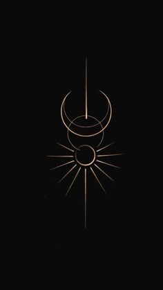 a black background with an image of a sun in the middle and two circles on it