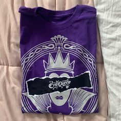 Disney Villains Evil Queen T-Shirt Brand New Unworn Evil Queen Shirt Ideas, Villain Disney Shirts, Disney Villain Shirts For Women, Disney Evil Queen Shirt, Maleficent Disney Tshirt, Queen Tshirt, Disney Tops, Evil Queen, Disney Villains