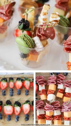 the desserts are ready to be eaten and served at this party or wedding reception