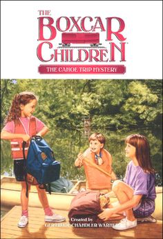 "The Canoe Trip Mystery" by Gertrude Chandler Warner - A woman named Angela tries to frighten the Boxcar Children out of going on a canoe trip with Aunt Jane, but they go anyway and encounter a mystery involving a riddle and a stolen coin collection. (The Boxcar Children #40) Canoe Trip, Builder Grade, Detective Story, Hidden Treasure, Coin Collection