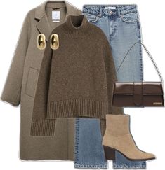 Adrette Outfits, Neue Outfits, Instagram Outfits, Casual Work Outfits, Brown Sweater