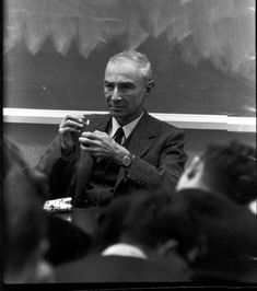 In 1960, Oppenheimer visited queens to give three lectures as part of the Dunning Trust series. All classes were let out so students could attend the first lecture. Physics, The First, Let It Be