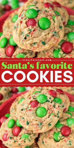 Soft, sweet, and loaded with festive fun! These Santa's Favorite Cookies are brown sugar pudding cookies stuffed with Christmas-colored M&Ms and festive sprinkles. A cheerful addition to your Christmas cookie recipes! Simple Holiday Cookie Recipes, Easy Pudding, Vegetarian Holiday Recipes, Cookies Stuffed, Dessert Hacks, Easy Puddings, Holiday Appetizers Recipes, Pudding Cookies