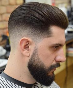 Long Top Taper Fade With Beard Taper Fade With Beard, Drop Fade Haircut, Drop Fade, Mens Hairstyles With Beard, Beard Haircut, Beard Fade, Skin Fade, Beard Hairstyle, Men Haircut Styles