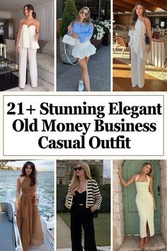 : Explore a curated collection of 21 sophisticated business casual outfits inspired by the timeless old money aesthetic. Elevate your wardrobe with these classic and refined looks that exude elegance and professionalism.

#OldMoneyAesthetic #BusinessCasual #ElegantOutfits #TimelessFashion #ClassicStyle #ProfessionalAttire #SophisticatedLook #OfficeFashion #VintageInspired #RefinedWardrobe