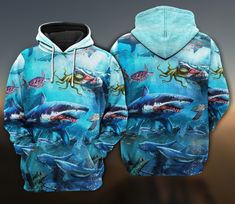 Always be in style with our Shark All Over Print Shirt created just for you. From chilly mornings to evenings outdoors, this is destined to become your hang-out shirt for staying the coolest way. - We provide variety of choices for you such as hoodies, zip hoodies, sweatshirts, t-shirts... - Material Type: 95% Polyester, 5% Spandex. Soft and comfortable. - Vibrant full-color print, front & back - High-Quality Sublimation Printing: Using 3D print-rich in color, dye-sublimation printing - a comple Shark Sweatshirt, Shark Hoodie, Hoodie Hood, Owl Shirt, Red Friday, Shark Lover, Cool Tanks, Zip Hoodies, Hawaiian Style