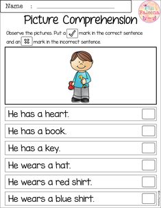 the worksheet for reading and writing with pictures to help students learn how to read