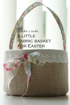 a little fabric basket for easter