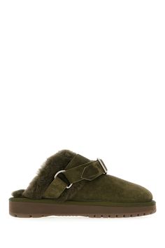 Exterior: 100% Suede Interior: 100% Wool Sole: Rubber Burberry Shoes Women, Kurt Geiger Heels, Marni Bag, Jimmy Choo Bag, Suede Slippers, Golden Goose Sneakers, Golden Goose Shoes, Burberry Shoes, Green Suede