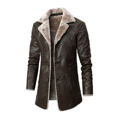 Season:Fall  Winter; Fabric:Faux Leather; Sleeve Length:Long Sleeve; Gender:Men's; Style:Classic,Casual,Fashion; Occasion:Vacation,Daily,Going out; Outerwear Length:Long; Placket:Single Breasted; Function:Warm,Windproof; Pattern:Plain; Design:Pocket,Fleece; Neckline:Lapel; Outerwear Type:Faux Leather Jacket,Biker Jacket,Motorcycle Jacket; Listing Date:09/24/2024; Bust:; Length:; Shoulder Width:; Sleeve: Winter Trench, Elegant Blazers, Winter Trench Coat, Pu Leather Jacket, Sheepskin Coat, Mens Winter Coat, Mens Windbreaker, Men's Leather Jacket, Winter Jacket Men