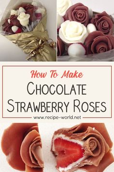 how to make chocolate strawberry roses