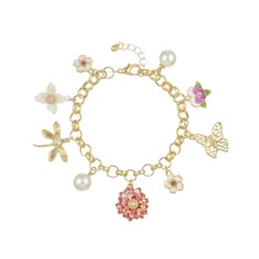 PRICES MAY VARY. 🌸Exquisite Flower Charm Bracelet: Indulge in the beauty of this meticulously crafted flower butterfly charm bracelet, made with high-quality materials to ensure its durability and long-lasting wear. The delicate chain holds a charming pink flower and butterfly charm, adding an elegant touch to any outfit. 🔗Adjustable and Stylish: This stunning flower and butterfly charm bracelet is designed for women who appreciate stylish accessories. Its adjustable chain allows for a perfect Summer Charm Bracelet, Aesthetic Things To Buy On Amazon, Cute Accessories Aesthetic, Cute Charm Bracelets, Travel Charm Bracelet, Charm Necklace Diy, Flower Charm Bracelet, Butterfly Charm Bracelet, Dainty Gold Jewelry