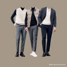 Korea Spring Outfit Men, Outfit Cowok Korea, Outfit Cowok, Formal Attire For Men, Guys Fashion Casual, Mens Smart Casual Outfits, Mens Business Casual Outfits, Classy Outfits Men, Mens Casual Outfits Summer