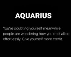 the words aquarius are written in white on a black background with an image of a man