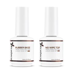 PRICES MAY VARY. All-In-One Package: This set includes both a top coat and rubber base coat, giving you everything you need for a salon-grade manicure. Each bottle has a volume of 15 ml/0.5 fl. oz.e, ensuring you get plenty of use out of them. 4-in-1 Rubber Base: Nicedeco Rubber Base gel nail polish is a multi-functional nail product that can be used as a base coat, foundation gel, nail repair and nail strengthen gel. The thick consistency of our rubber base gel makes it perfect for protecting a Clear Gel Nail Polish, Nail Coat, Weak Nails, Coat Set, Soak Off Gel Nails, Nail Art At Home, Nail Repair, Damaged Nails, Gel Top Coat