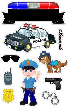 Topper de bolo Polícia Police Topper Printable, Police Theme Cake Topper Printable, Policeman Cake Topper Printable, Police Car Cake Topper Printable, Police Cake Topper Printable, Birthday Police Theme, Police Themed Cake, Police Cake Topper, Cake Police