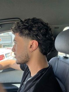 Hairstyle For Men Curly Hair, Temple Fade Mullet, Mens Taper Mullet, Bust Fade Haircut, Men S Short Curly Haircut, Men’s Hair Low Fade, Taper Mullet Curly Hair, Taper Fade Mullet Curly Hair, Men’s Taper Fade