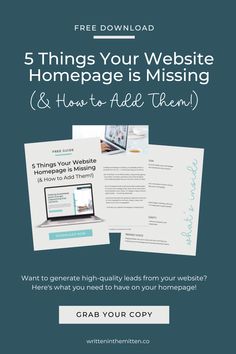 the 5 things your website homepage is missing and how to add them