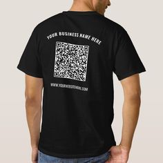 Your QR Code Business T-Shirt with Custom Text Business T Shirt, Qr Code Business, Text T Shirt, Tshirt Business, Meme Tshirts, Tag Template, Birthday Woman, Disney Gifts, Business Names