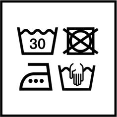 three different types of laundry symbols