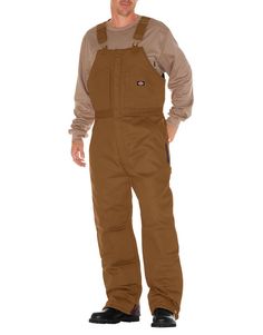 Duck Insulated Bib Overall - BROWN DUCK (BD) Overalls Brown, Overall Outfits, Cold Wear, Black Overalls, Mens Fashion Smart, Dickies Pants, Brown Shirt, Bib Overalls, Mens Winter Fashion