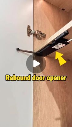 the door is open and has an arrow pointing to it