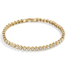 PRICES MAY VARY. Perfect For Stacking - This eternity-style Bracelet makes for an easy addition to your already-curated wrist stack. This gold and crystal band features a lineup of beautiful bezel stones and stacks perfectly with other bracelet styles. High Quality & Safe for Sensitive Skin - Made with hypoallergenic high quality, 18k gold-plated brass, our Amalie Tennis Bracelet is a durable, long-lasting piece of jewelry that is safe for sensitive skin, people with allergies, and won't turn yo Gold Crystal Tennis Bracelet For Anniversary, Gold Stackable Crystal Bracelet, Gold Stackable Crystal Bracelet For Everyday, Stackable Gold Crystal Bracelet For Everyday, Everyday Stackable Gold Crystal Bracelet, Cute Gold Bracelets, Enewton Bracelets Stacks, Bracelet Styles, Wrist Stack