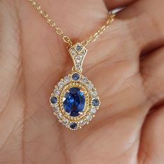 New 18k Gold Plated Oval Cut Blue Sapphire Diamond Necklace For Women Pendant & Gold Tone Chain Chain Length Approx 17" All Photos Are From The Actual Item No Stock Photo Used. Measurements Shown In The Pictures. Color May Slightly Differ Due To Lighting. All Gemstones Are Simulated. Comes With A Jewelry Box. Please Check Out My Other Jewelry. Wedding Engagement Anniversary Necklace Gift. Birthday Gift. Diamond And Gold Necklace, Diamond Necklace Pendant, Sapphire Diamond Necklace, Anniversary Necklace, Women Pendant, Book Jewelry, Blue Sapphire Diamond, Diamonds And Gold, Sapphire Necklace