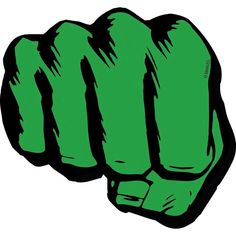 a green fist drawn in black and white