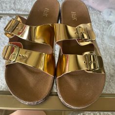 Gold Slippers, Never Worn Gold Slippers, Slippers, Womens Sizes, Women Shoes, Customer Support, Women Shopping, Gold, Color