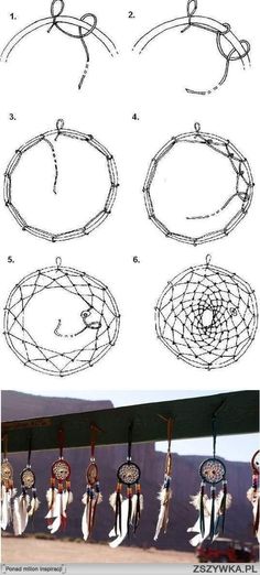 the instructions for how to make dream catchers