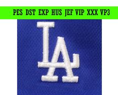 the los angeles dodgers baseball team's embroidered jersey