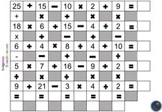 an image of a sudi puzzle with numbers and symbols on it, as well as the