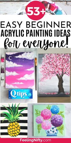 easy beginner acrylic painting ideas for everyone