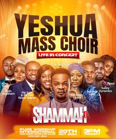 the poster for yeshua mass choir's concert