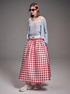 A classic plaid skirt for the modern women.This skirt is a polished approach to a little glam for every day.Great outfits start here. - Flare maxi skirt- Side pockets and embroidered logo on the waist- This skirt with the perfect pop of pretty- Lined skirt, so it's soft and comfy - This pair features a gingham pattern Plaid Long Skirt For Spring, Chic Long Plaid Skirt, Mix Patterns Outfit, Chic Plaid Flared Skirt, Elegant Plaid Skirt, Chic Plaid Pleated Skirt, Chic Plaid Relaxed Skirt, Chic Plaid Midi Skirt, Chic Gingham Tiered Skirt