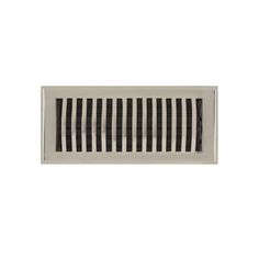 a black and white striped vent cover