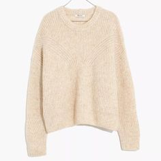 Brand: Madewell Color: Heathered Chalk Size: Large Material: 65% Acrylic, 21% Wool, 14% Polyamide Condition: Excellent (Brand New With Tags) Product Details: -Product Length From High Point Of Shoulder: 24.5” -Pullover Sweater Is Ribbed All Over In A Subtle Pattern -Made Of Soft And Plush Yarn -Slightly Oversized Fit -Boxy -Long Sleeve -Crew Neckline *Reasonable Offers Welcomed* Burnt Orange Cardigan, Fuzzy Pullover, Plush Yarn, Cream Colored Sweater, Subtle Pattern, Olive Green Sweater, Hair Do, Woven Sweater, Alpaca Sweater