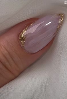 Almond Gel Nails, Kutek Disney, Unghie Sfumate, Girly Acrylic, Nail Looks, Formal Nails, Sns Nails, Nagel Tips, Purple Nail