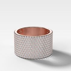 an 18k rose gold and diamond ring