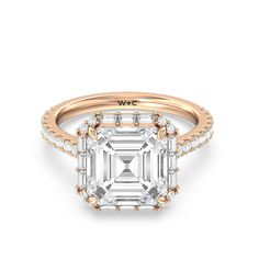 https://embed.imajize.com/5142508 Asscher Cut Diamond Engagement Ring, Blue Wedding Band, Pave Diamond Wedding Bands, Baguette Engagement Ring, Asscher Cut Diamond, Pave Engagement Ring, Engagement Rings Platinum, Gorgeous Engagement Ring, Diamond Anniversary Rings