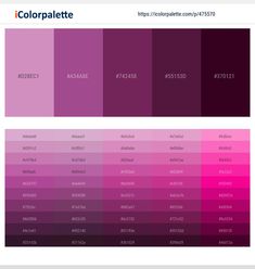 the color palette is shown in pink and purple, with two different colors on each side